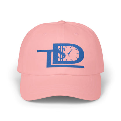 White Classic Dad Cap with Dollar Clock Design - Perfect for Gifting, Casual Outings, and Everyday Wear