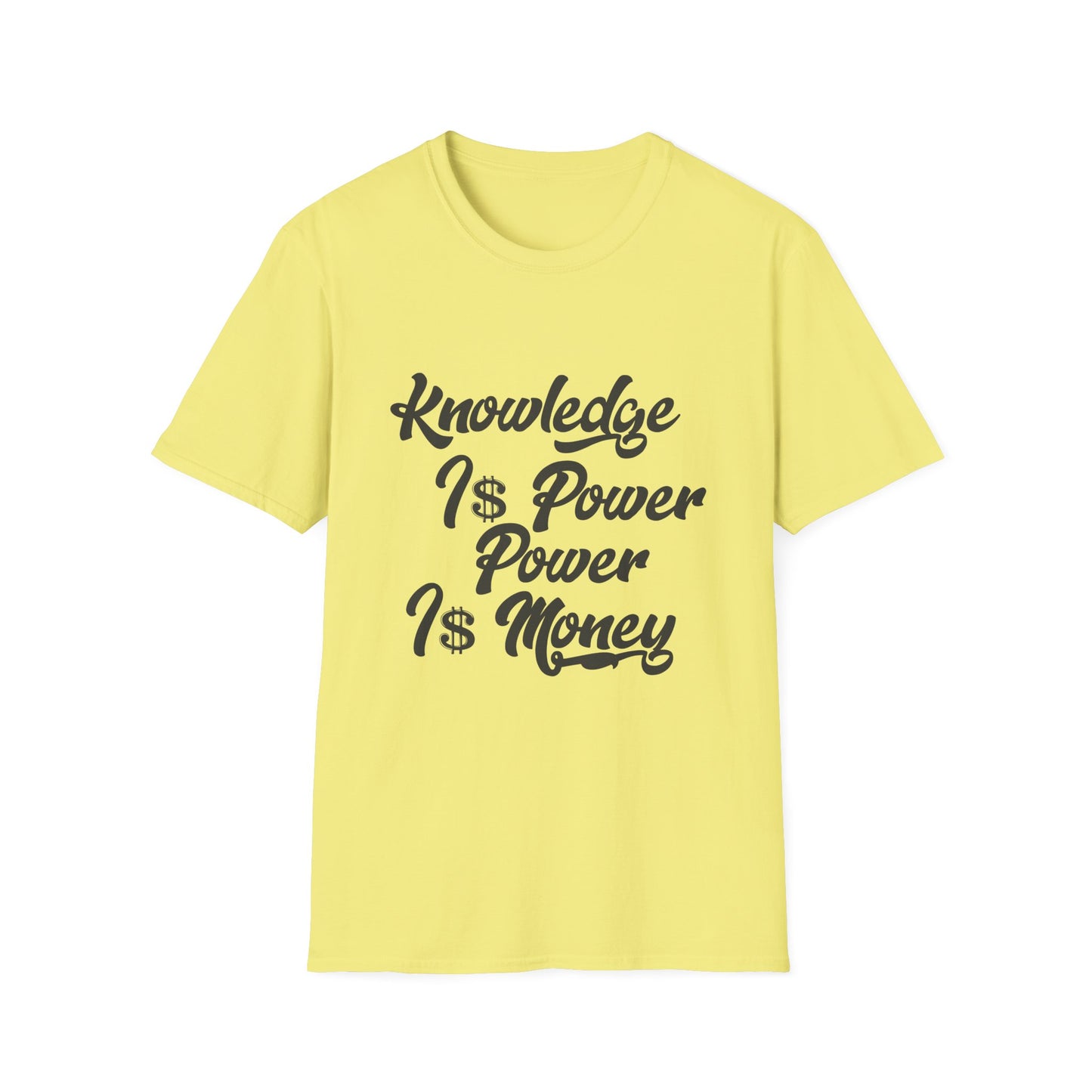 Knowledge Is Power Unisex Softstyle T-Shirt - Stylish Motivational Tee