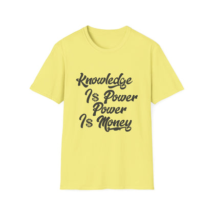 Knowledge Is Power Unisex Softstyle T-Shirt - Stylish Motivational Tee