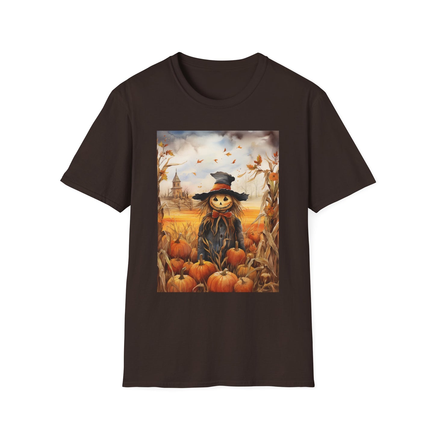 Autumn Scarecrow T-Shirt - Cozy Fall Tee, Pumpkin Patch Shirt, Halloween Apparel, Harvest Festival Gear, Unisex Seasonal Top