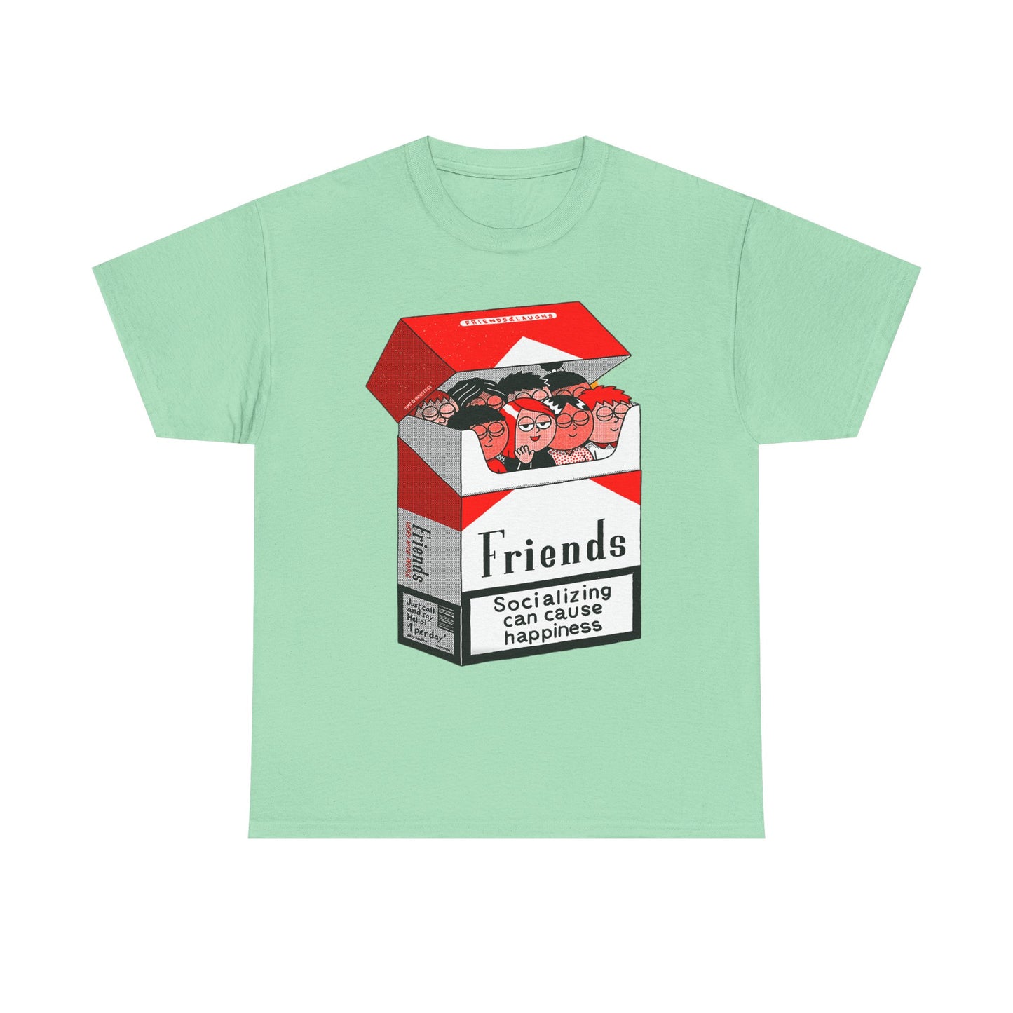 Friends Socializing Unisex Heavy Cotton Tee - Fun Graphic T-Shirt
