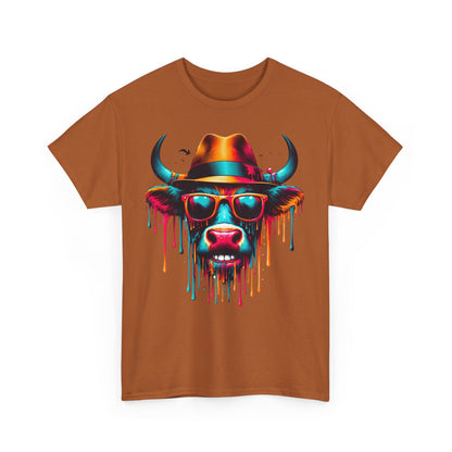 Cool Cow Graphic Unisex Heavy Cotton Tee - Fun Party T-Shirt