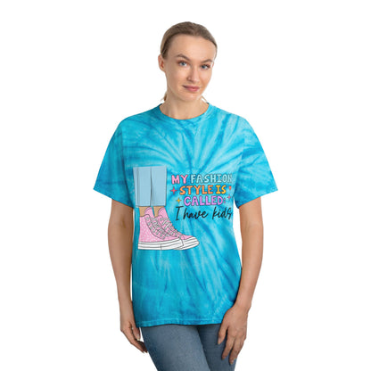 My Fashion Style Tie-Dye Tee for Moms - Bright Yellow Cyclone Design