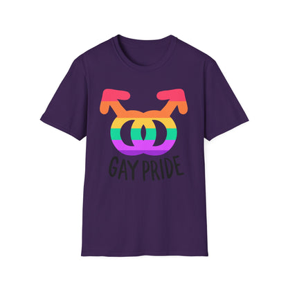 Gay Pride Unisex Softstyle T-Shirt | LGBTQ+ Pride Apparel, Festival Outfits, Gift for Allies, Rainbow Shirt