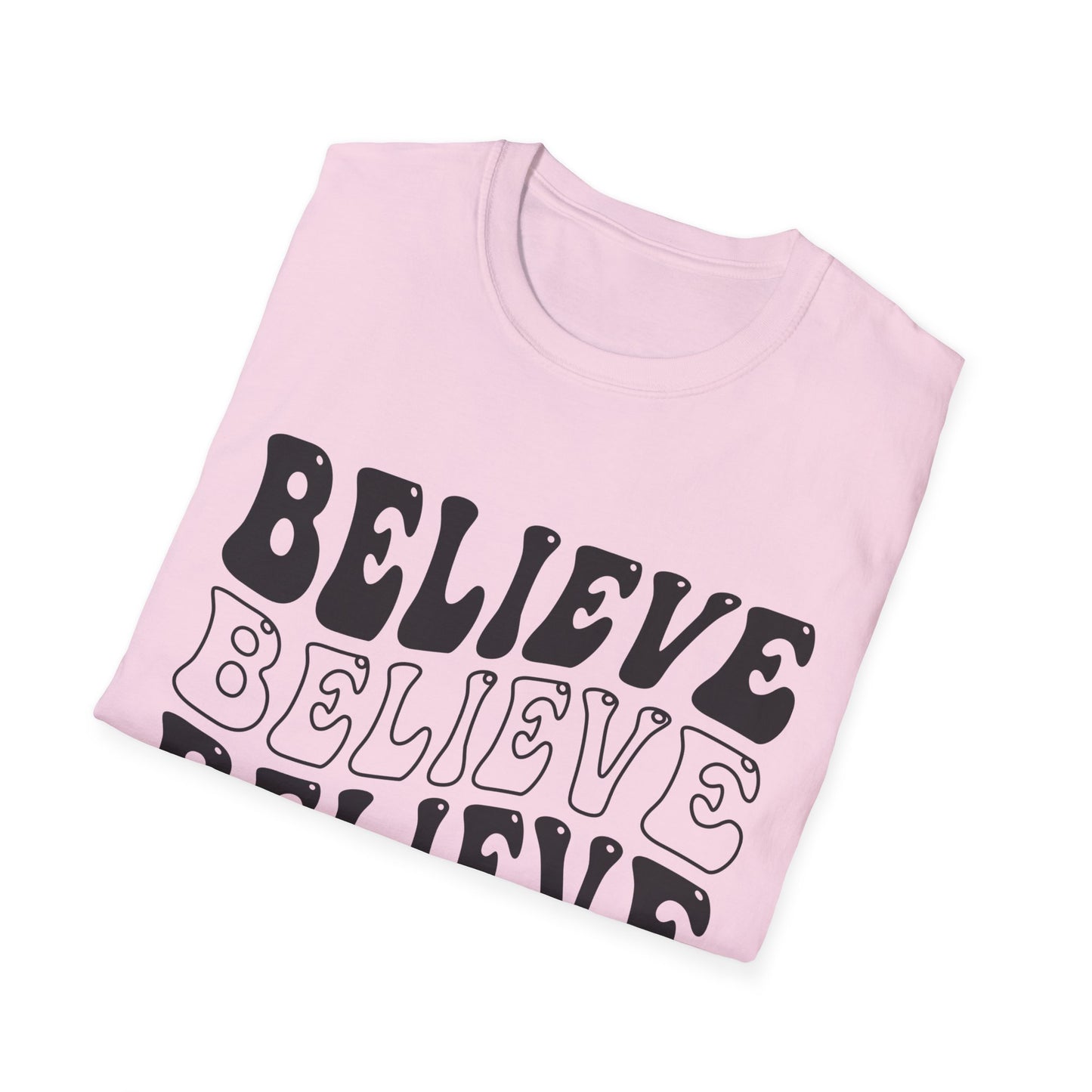 Believe Graphic Tee - Unisex Softstyle T-Shirt, Inspirational Shirt, Motivational Gift, Casual Wear, Everyday Style