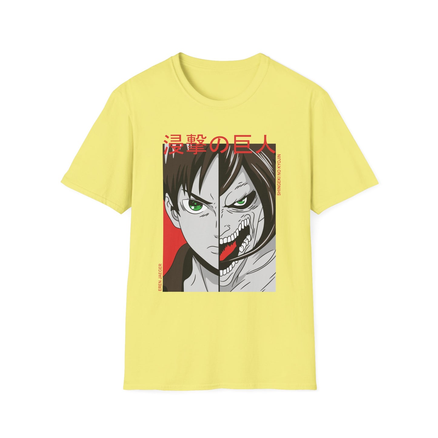Anime-Inspired Unisex T-Shirt, Eren Yeager Graphic Tee, Casual Streetwear, Gift for Fans, Unique Graphic Shirt