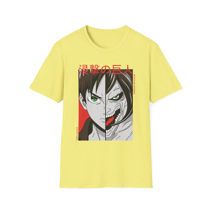 Anime-Inspired Unisex T-Shirt, Eren Yeager Graphic Tee, Casual Streetwear, Gift for Fans, Unique Graphic Shirt