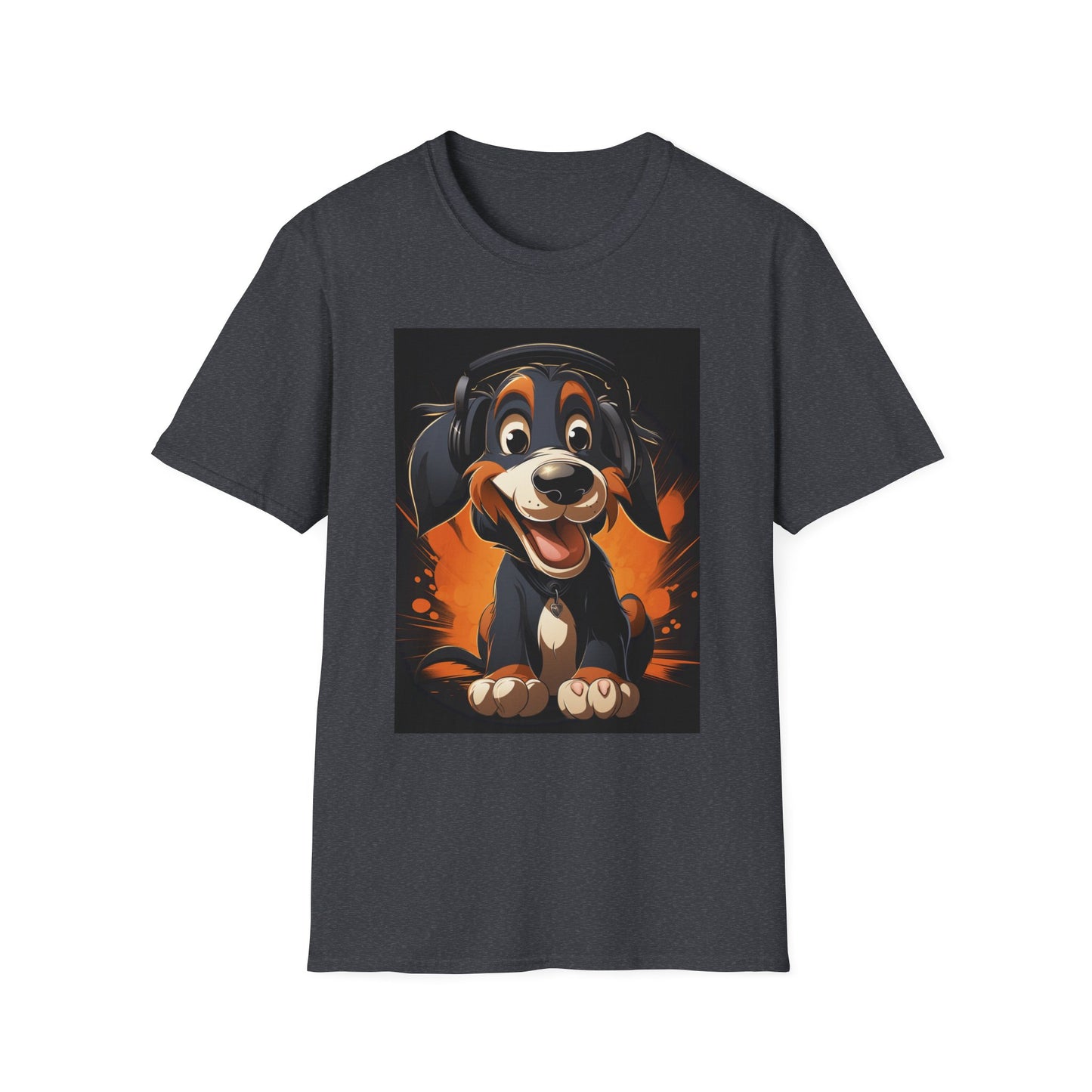 Happy Dog Graphic Unisex Softstyle T-Shirt - Perfect for Dog Lovers