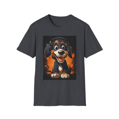 Happy Dog Graphic Unisex Softstyle T-Shirt - Perfect for Dog Lovers