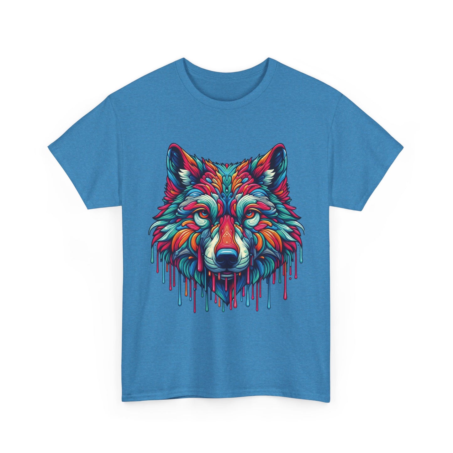 Colorful Wolf Face T-Shirt