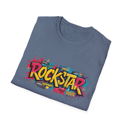 Rockstar Graphic Unisex T-Shirt, Music Lover Gift, Festival Wear, Cool Casual Tee, Birthday Present, Unisex Softstyle Shirt