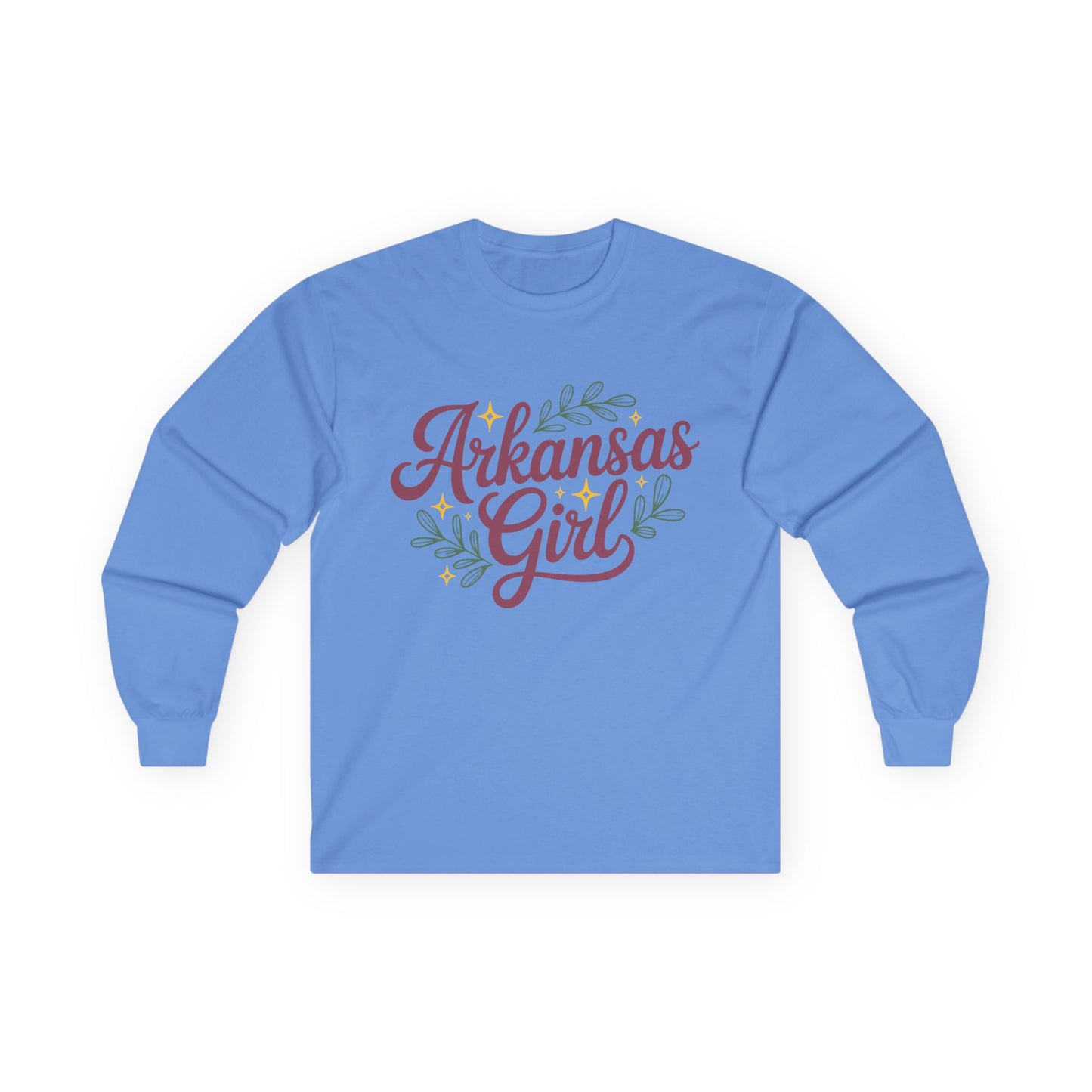 Arkansas Girl Long Sleeve Tee — Floral State Pride Shirt