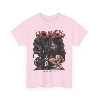 Graphic Unisex Heavy Cotton Tee - 'Homies' Casual Style
