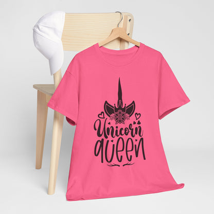 Unicorn Queen Unisex Heavy Cotton Tee - Fun and Playful Graphic T-Shirt for Unicorn Lovers