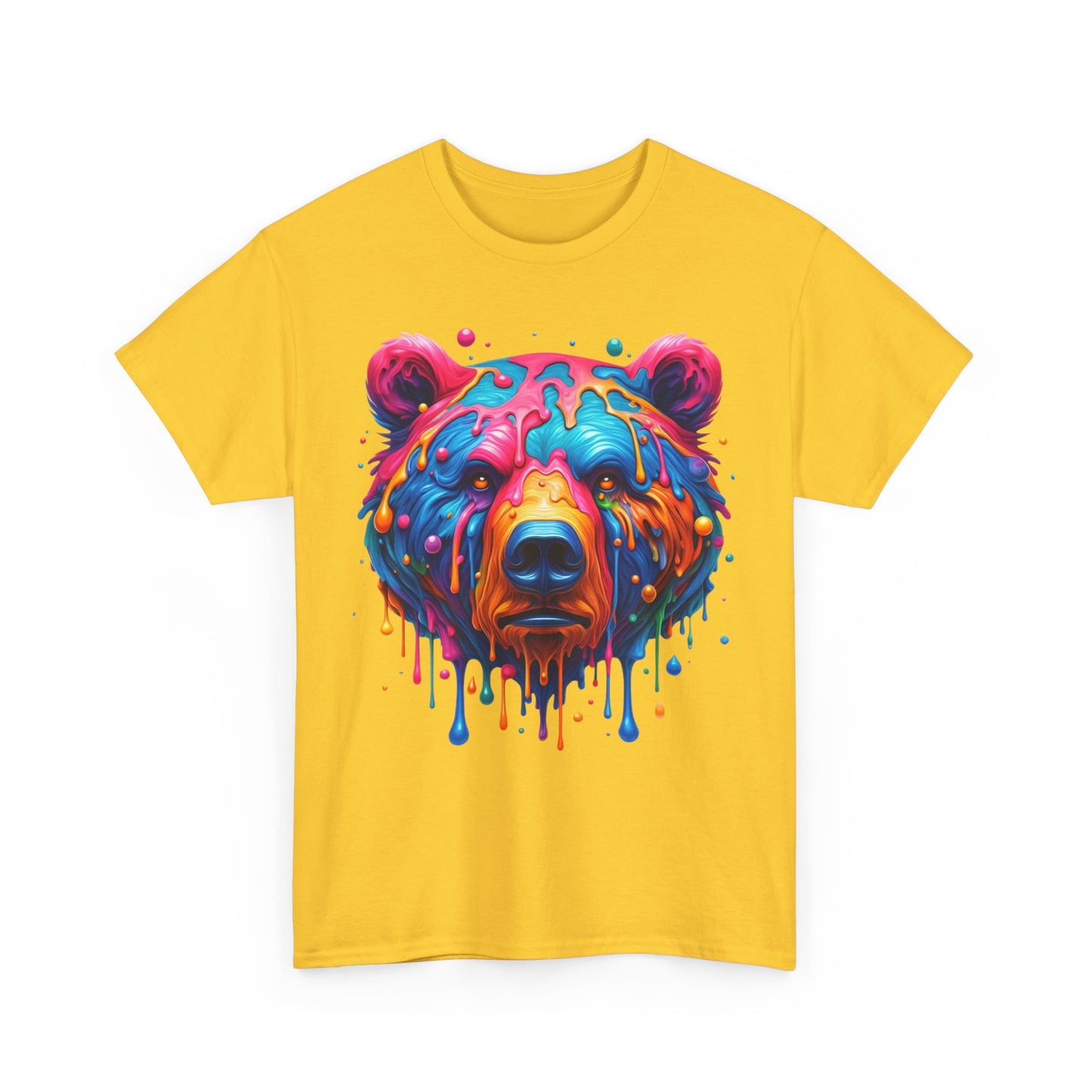 Colorful Bear Unisex Heavy Cotton Tee - Vibrant Art T-Shirt