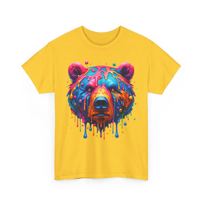 Colorful Bear Unisex Heavy Cotton Tee - Vibrant Art T-Shirt