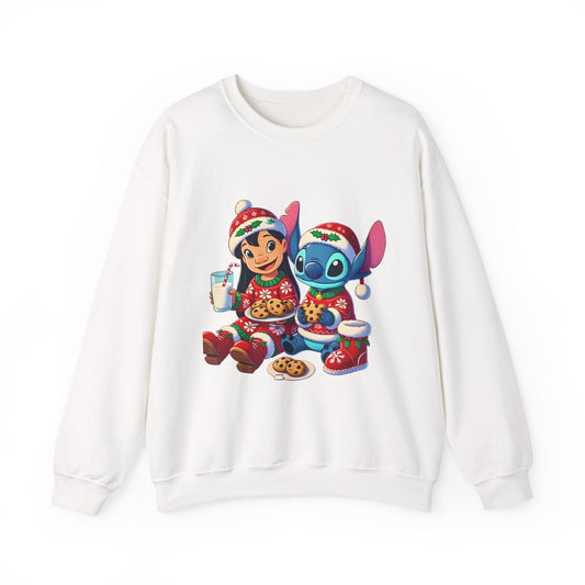 Holiday Character Sweatshirt — Cute Christmas Cookies & Milk Design