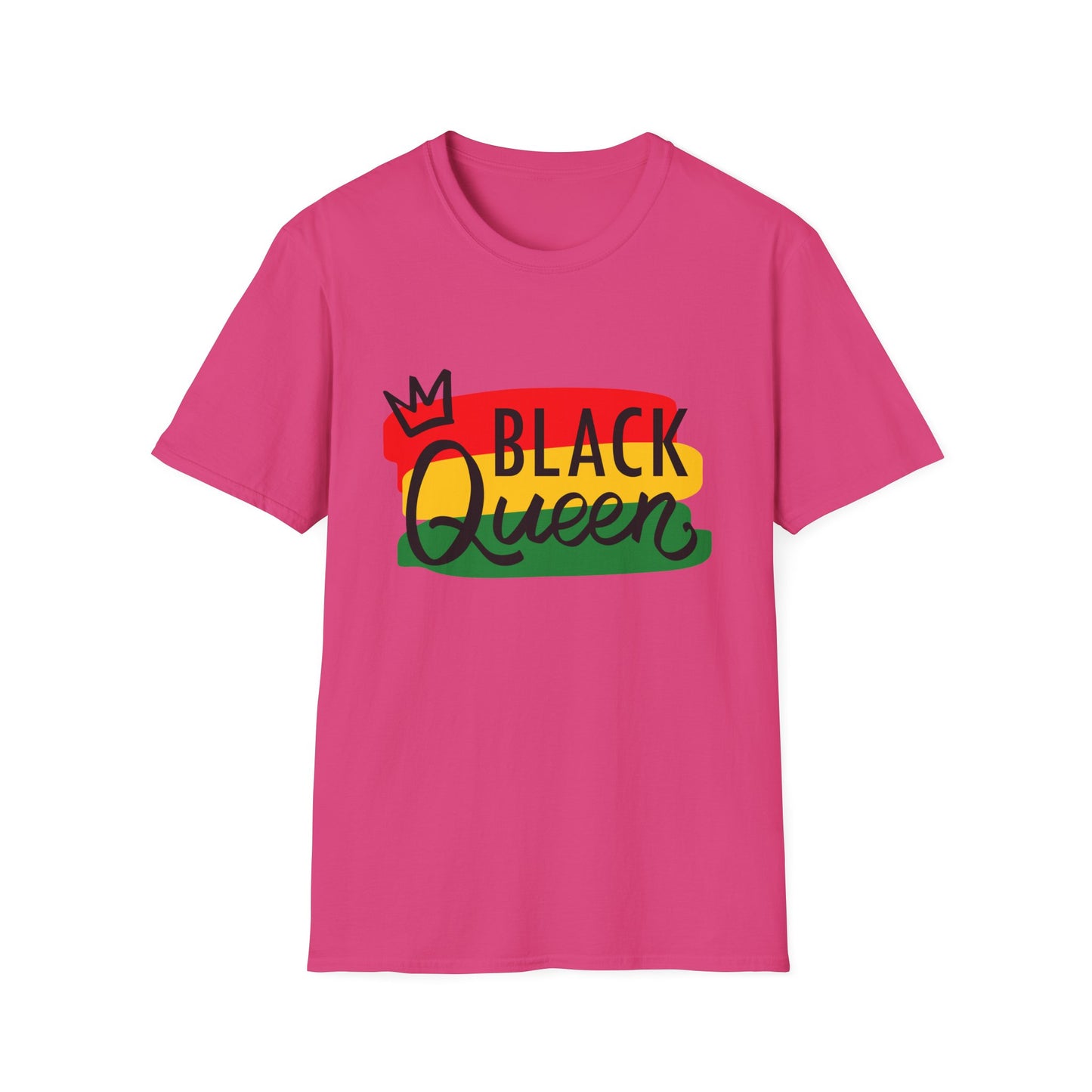 Black Queen Unisex Softstyle T-Shirt | Empowerment, Cultural Pride, Casual Wear, Gift for Her, Black History Month