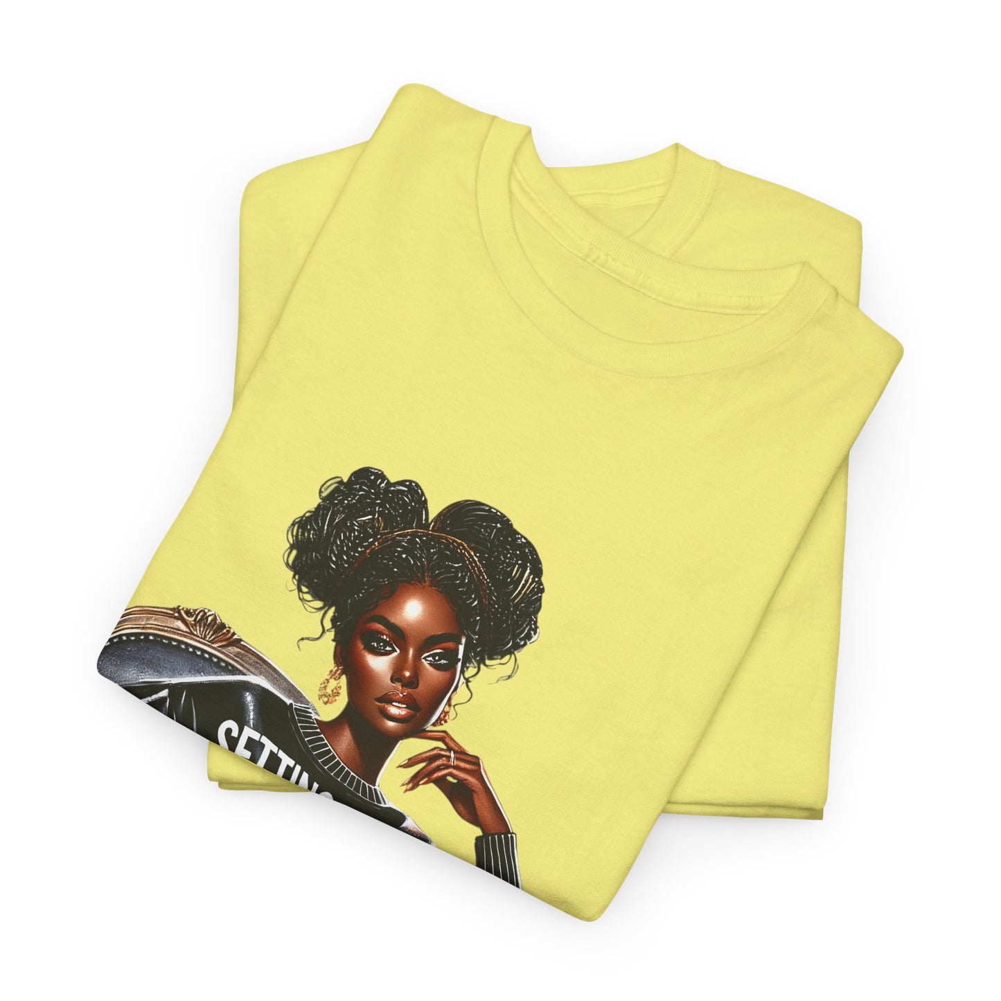 Motivational Tee - Setting Goals & Crushing Them - Unisex Heavy Cotton Shirt