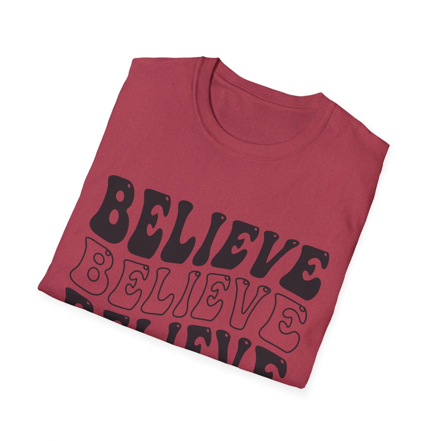 Believe Graphic Tee - Unisex Softstyle T-Shirt, Inspirational Shirt, Motivational Gift, Casual Wear, Everyday Style
