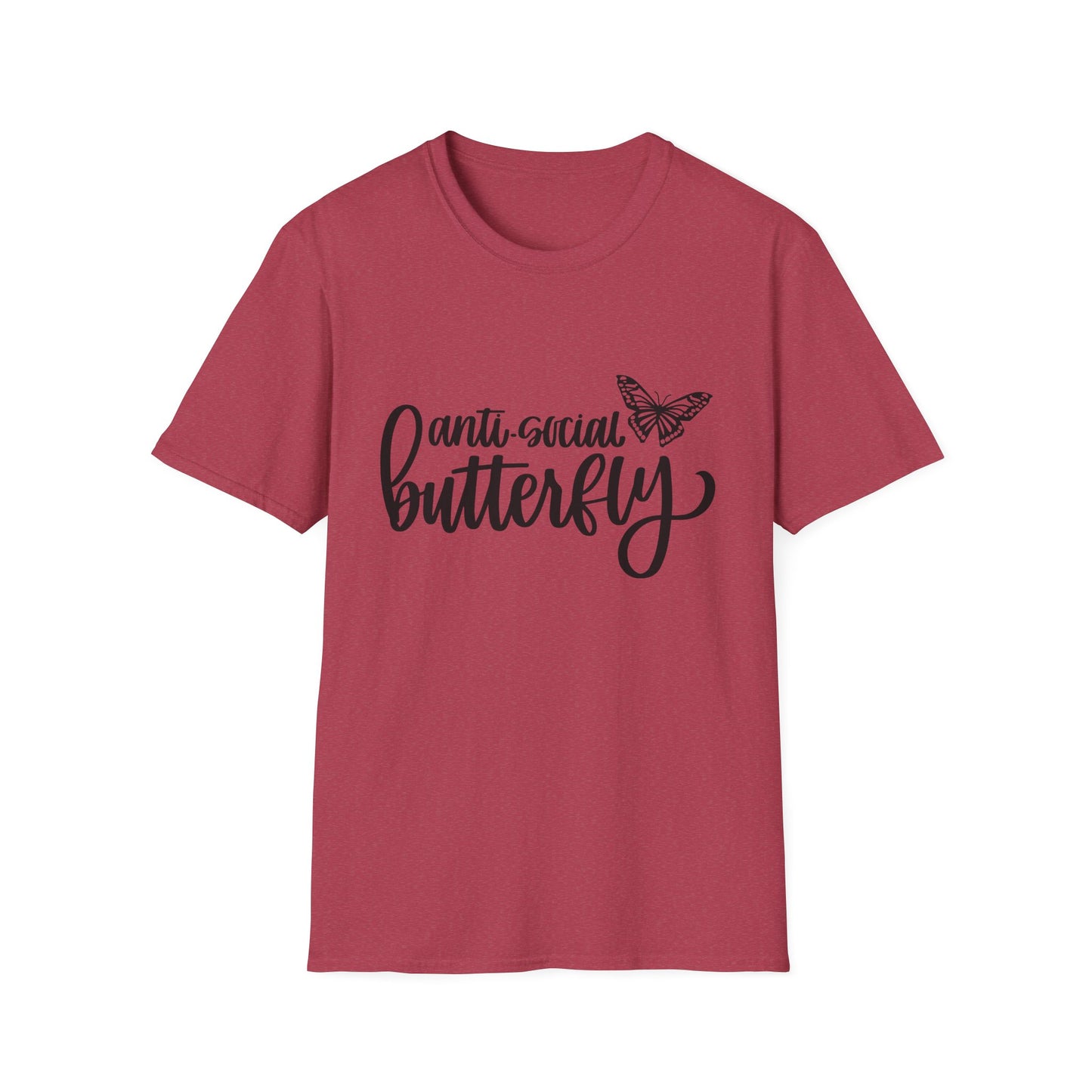 Anti-Social Butterfly Unisex Softstyle T-Shirt - Perfect for Introverts