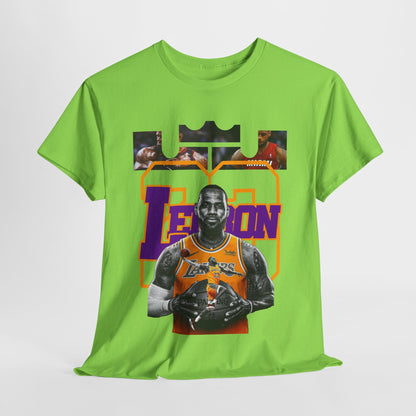 LeBron James Unisex Heavy Cotton Tee - Basketball Fan Apparel