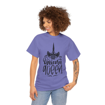 Unicorn Queen Unisex Heavy Cotton Tee - Fun and Playful Graphic T-Shirt for Unicorn Lovers
