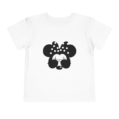 Cute Toddler Tee with Sunglasses Minnie Design, Kids Fashion, Summer Outfit, Birthday Gift, Playdate Shirt