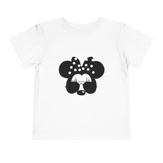 Cute Toddler Tee with Sunglasses Minnie Design, Kids Fashion, Summer Outfit, Birthday Gift, Playdate Shirt