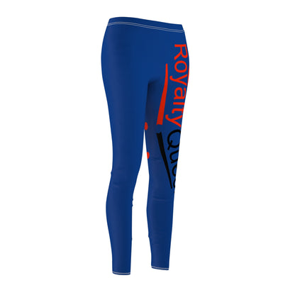 Royalty Queens Casual Leggings - Vibrant Blue Activewear for Women