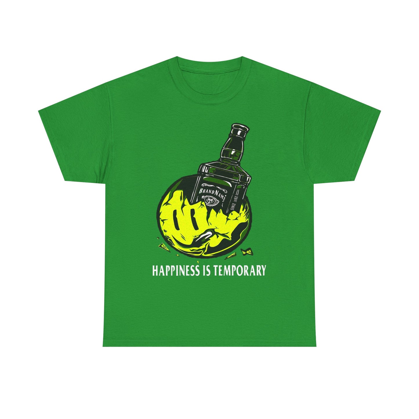 Unisex Heavy Cotton Tee - Eco-Friendly Bold Design with Bottle & Hand Graphic