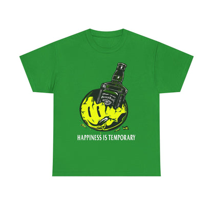 Unisex Heavy Cotton Tee - Eco-Friendly Bold Design with Bottle & Hand Graphic
