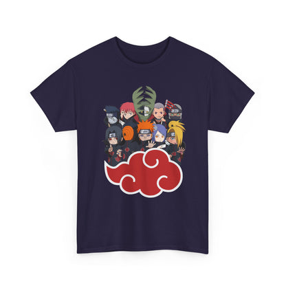 Anime-Inspired Unisex Heavy Cotton Tee - Naruto Characters Design