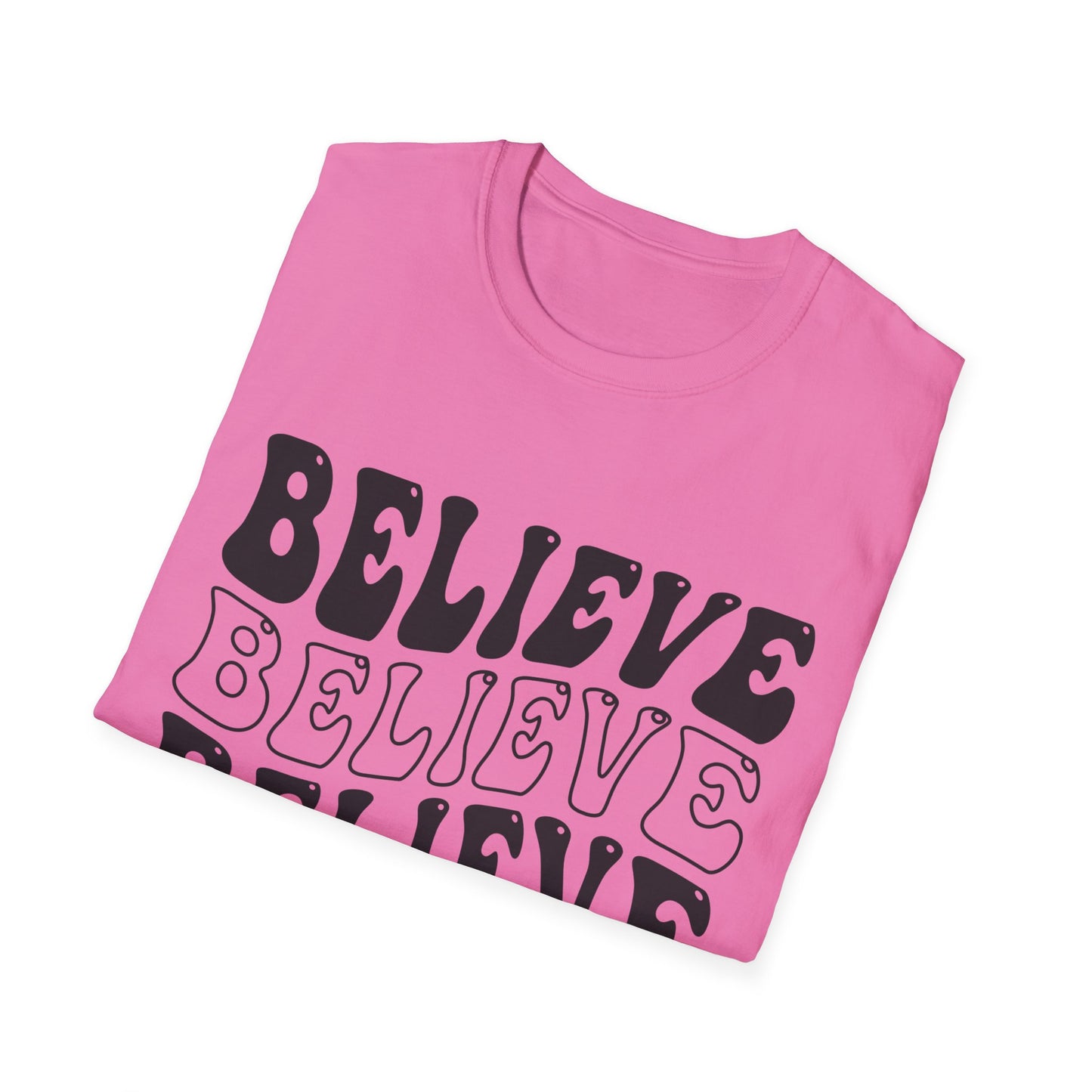Believe Graphic Tee - Unisex Softstyle T-Shirt, Inspirational Shirt, Motivational Gift, Casual Wear, Everyday Style