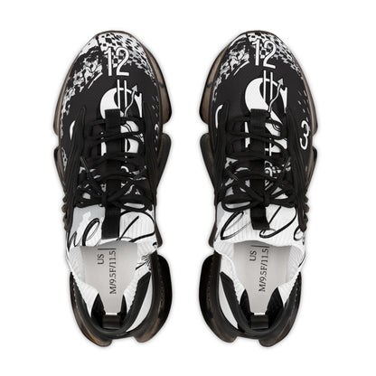 Stylish Men's Mesh Sneakers with Unique Graphic Design