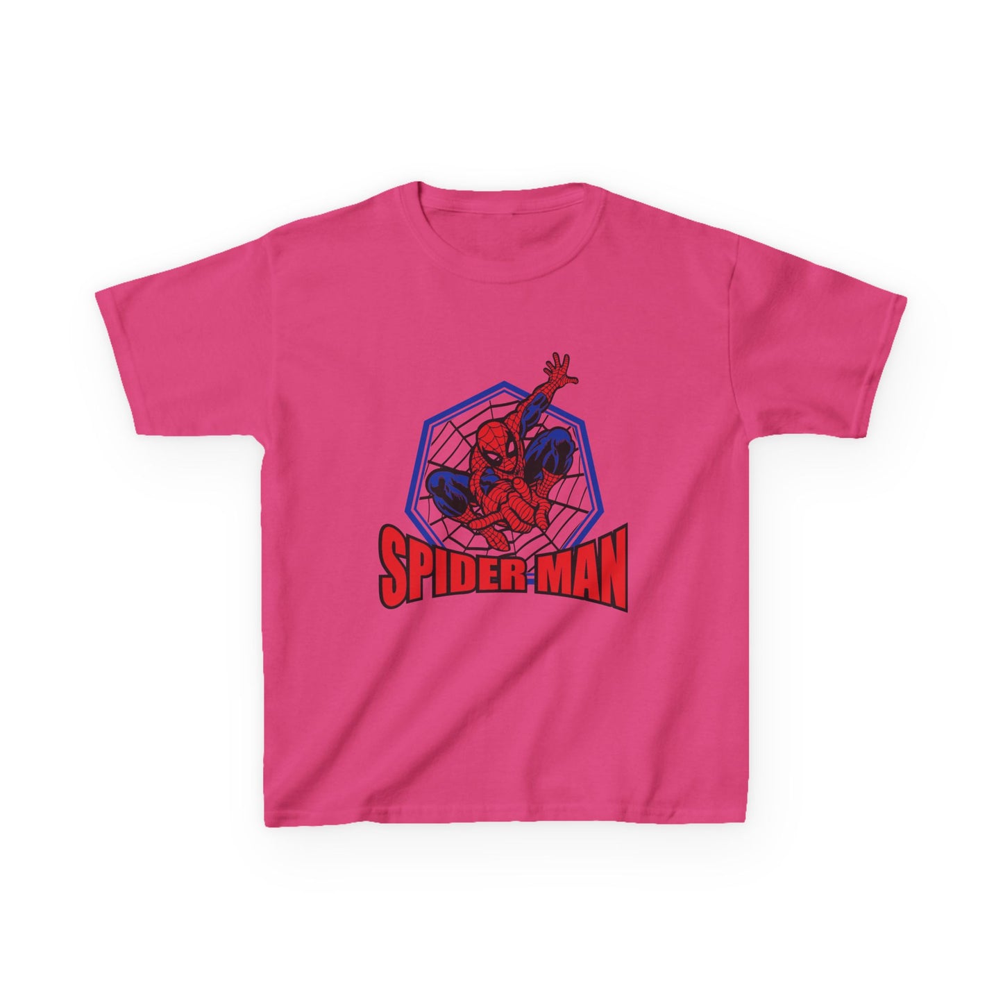 Kids Spider-Man Heavy Cotton Tee, Superhero Shirt, Marvel Tee for Boys, Birthday Gift, Comic-themed Apparel, Playwear