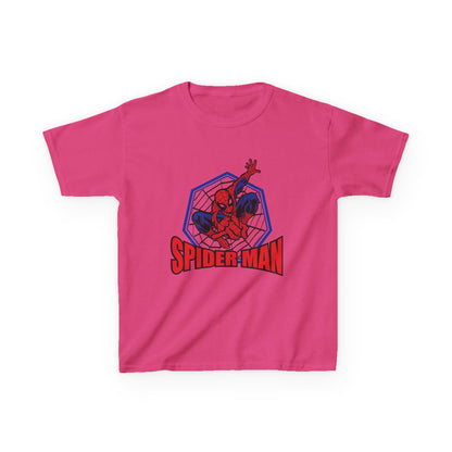 Kids Spider-Man Heavy Cotton Tee, Superhero Shirt, Marvel Tee for Boys, Birthday Gift, Comic-themed Apparel, Playwear