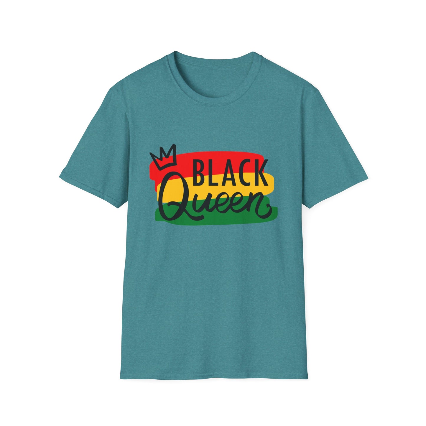 Black Queen Unisex Softstyle T-Shirt | Empowerment, Cultural Pride, Casual Wear, Gift for Her, Black History Month