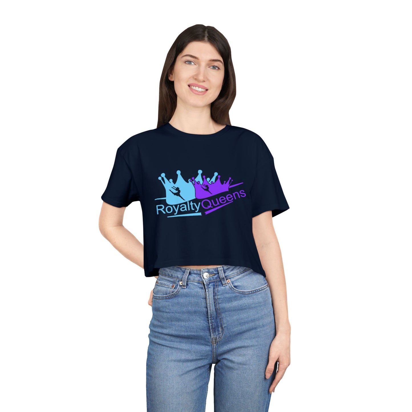 Royalty Queens Women's Crop Tee - Cute Summer Top, Inspirational Shirt, Gift for Her, Birthday Present, Casual Outfit