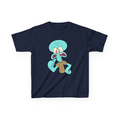 Squidward Kids T-Shirt, Fun Cartoon Tee, Gift for Kids, Summer Wear, Back to School, Birthday Gift, Playful Tee