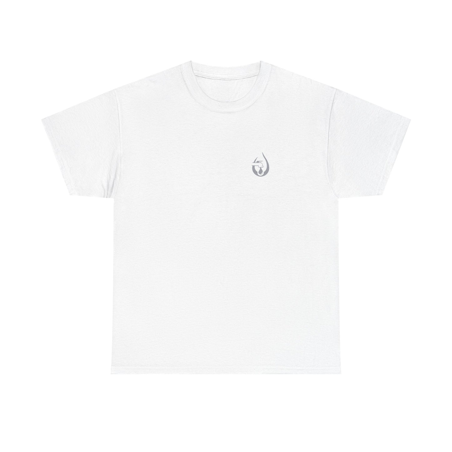 Unisex Heavy Cotton Tee - Minimalist Water Drop Design
