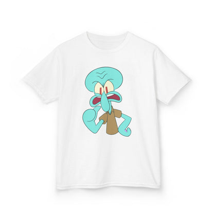 Squidward Kids T-Shirt, Fun Cartoon Tee, Gift for Kids, Summer Wear, Back to School, Birthday Gift, Playful Tee