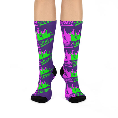 Royalty Queens Cushioned Crew Socks, Funky Patterned Socks, Comfortable Casual Socks, Gifts for Her, Birthday Accessories, Fun Apparel