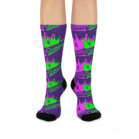 Royalty Queens Cushioned Crew Socks, Funky Patterned Socks, Comfortable Casual Socks, Gifts for Her, Birthday Accessories, Fun Apparel