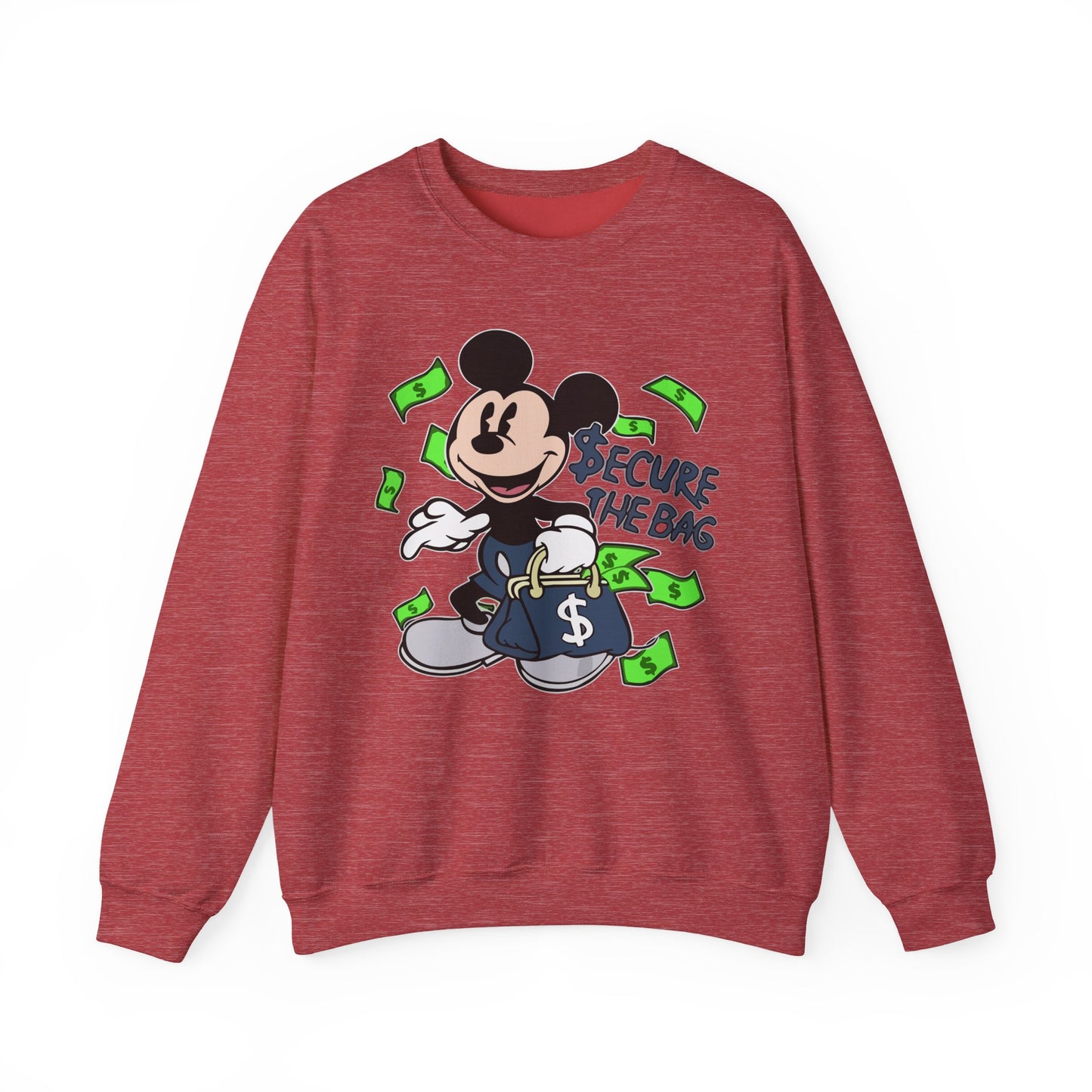 Mickey Mouse Secure the Bag Sweatshirt, Fun Crewneck, Trendy Unisex Apparel, Gift for Disney Lovers, Cozy Streetwear