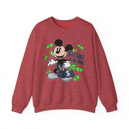 Mickey Mouse Secure the Bag Sweatshirt, Fun Crewneck, Trendy Unisex Apparel, Gift for Disney Lovers, Cozy Streetwear
