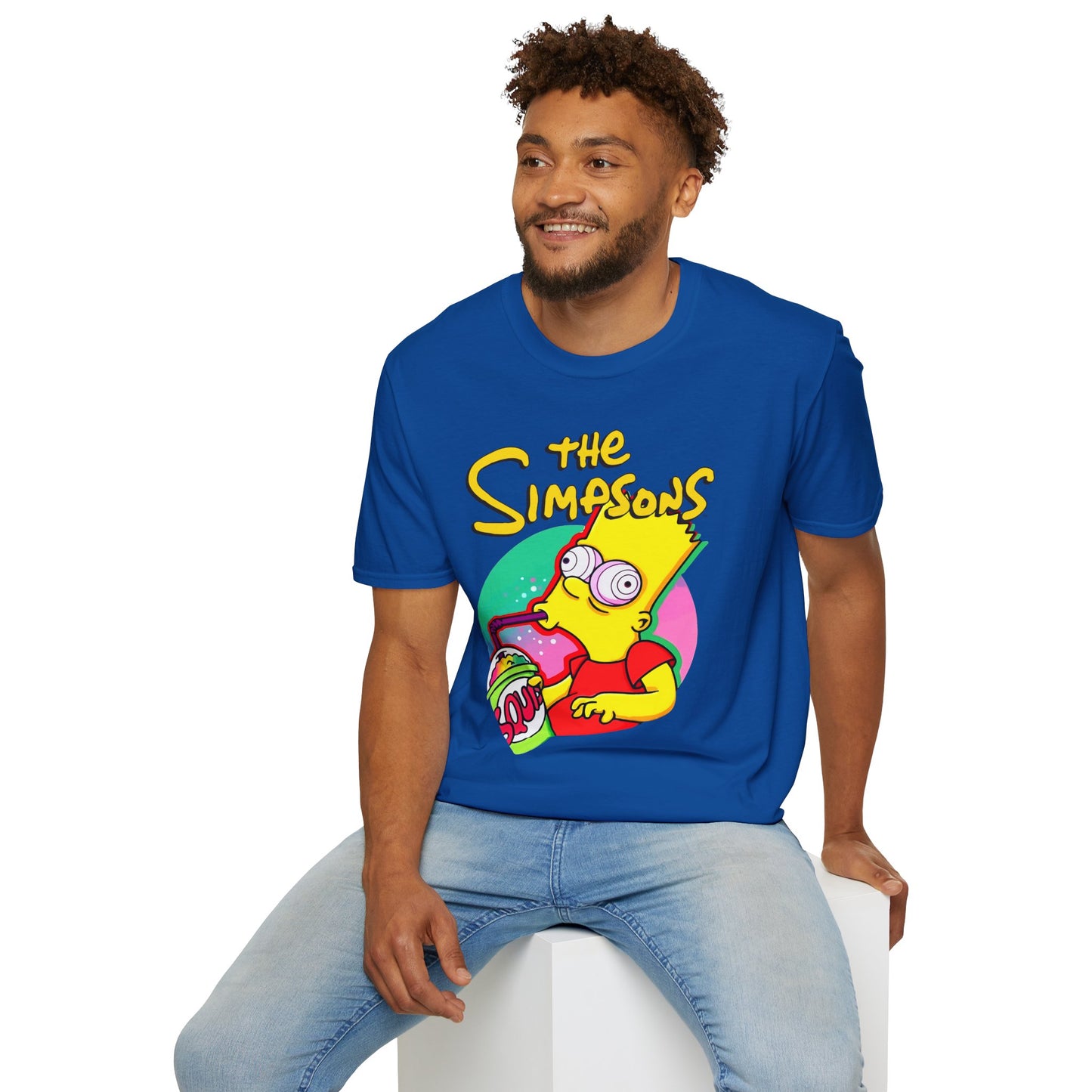 Funny Bart Simpson Unisex Softstyle T-Shirt - Retro Cartoon Tee