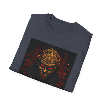 Bold Graphic Unisex Softstyle T-Shirt with Mask Design