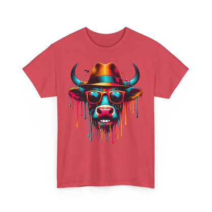 Cool Cow Graphic Unisex Heavy Cotton Tee - Fun Party T-Shirt