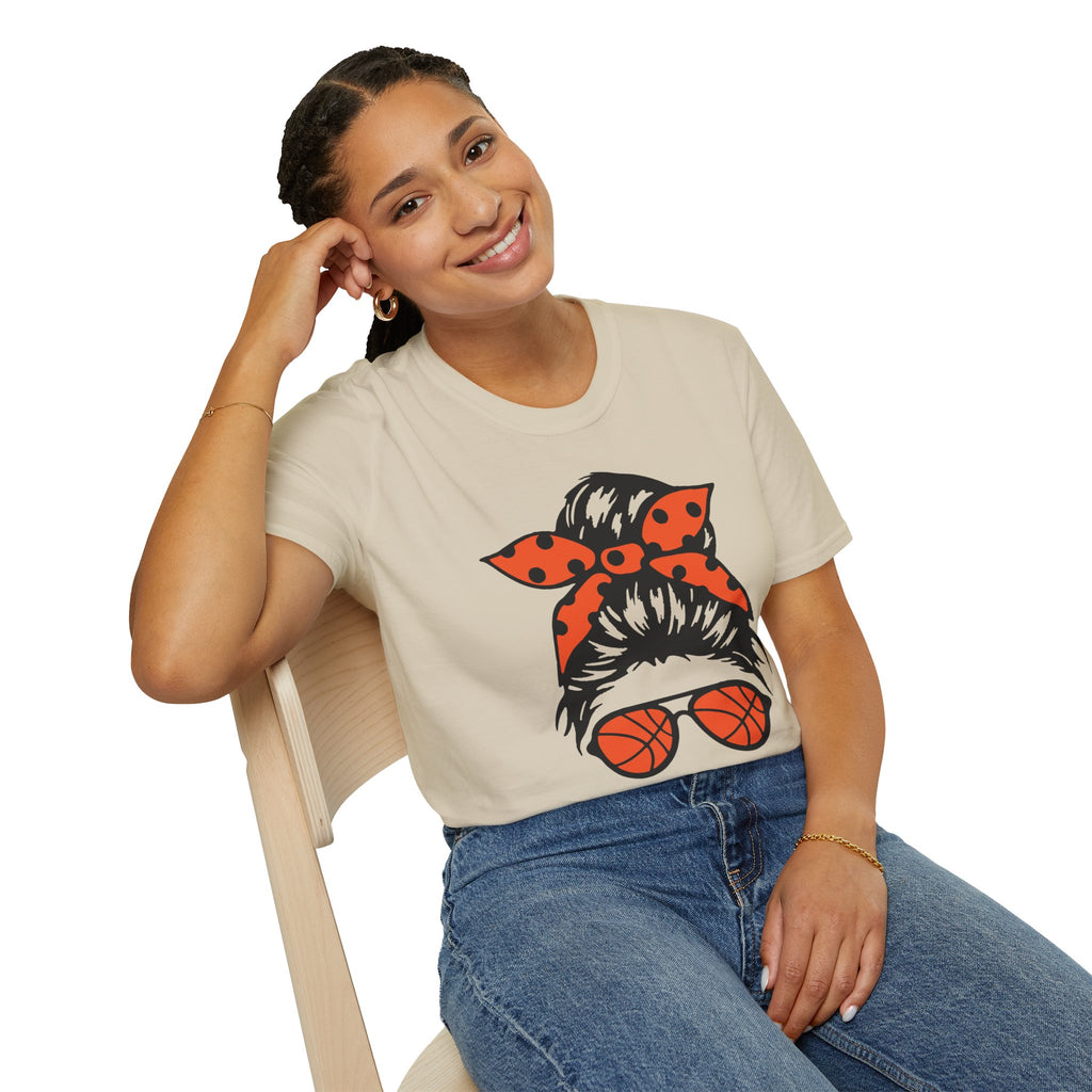 #BasketballMom Unisex Softstyle T-Shirt - Fun and Stylish Tee for Basketball Moms